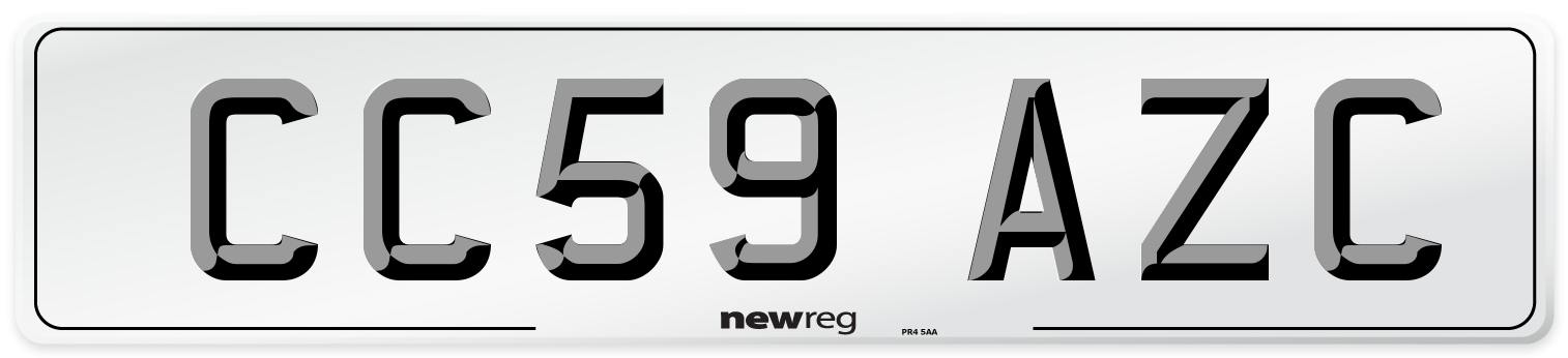CC59 AZC Number Plate from New Reg